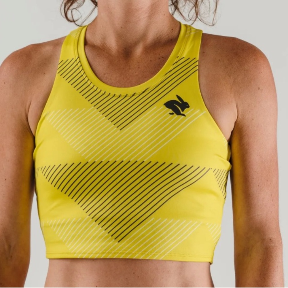 Rabbit Crop Hop Built In Bra Crop Top. Size Medium. NWT